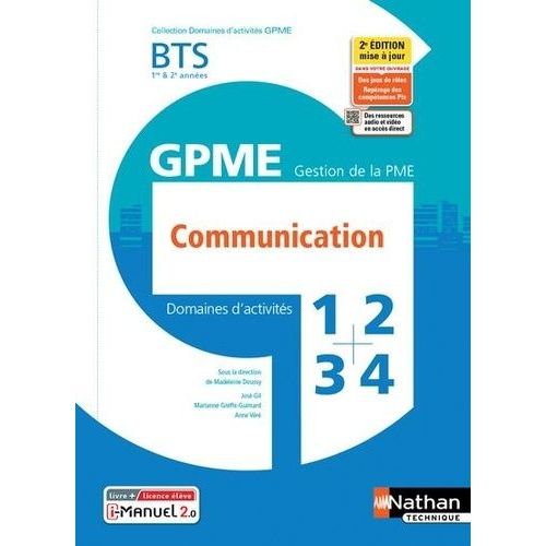 Domaines D'activits 1-2-3-4 Gpme Communication Bts 1re & 2e Annes   de Gil Jos  Format Beau livre 