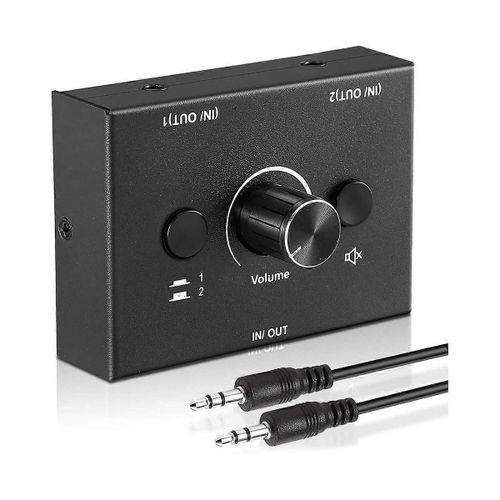 Commutateur audio 3,5 mm, 2 entres 1 sortie / 1 entre 2 sorties Sparateur audio, bote de commutation audio