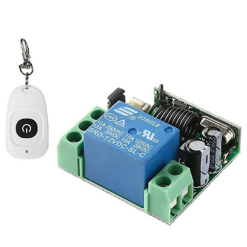 Commutateur de tlcommande  canal unique 433MHz 12V Type dapprentissage Commutateur de tlcommande sans fil pour AC