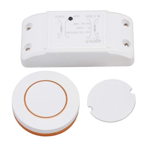 Commutateur intelligent sans fil 433Mhz 3 modes de fonctionnement Interrupteur  distance sans fil Commutateur RF sans cblage pour appareils lectromnagers Jaune