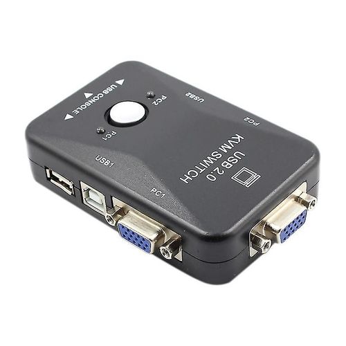 Commutateur Kvm 2 ports Vga Commutateur USB 2.0 Clavier de commutateur de souris Kvm 1920x1080 Commutateur de partage de bote Vga S