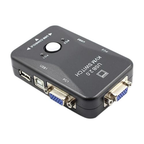 Commutateur KVM Commutateur VGA 2 ports USB 2.0 KVM Souris Slecteur Clavier 1920X1080 Commutateur de partage de bote Vga S