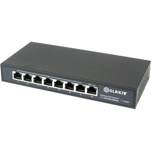 Commutateur PoE passif 8 ports Gigabit Ethernet sans adaptateur d'alimentation