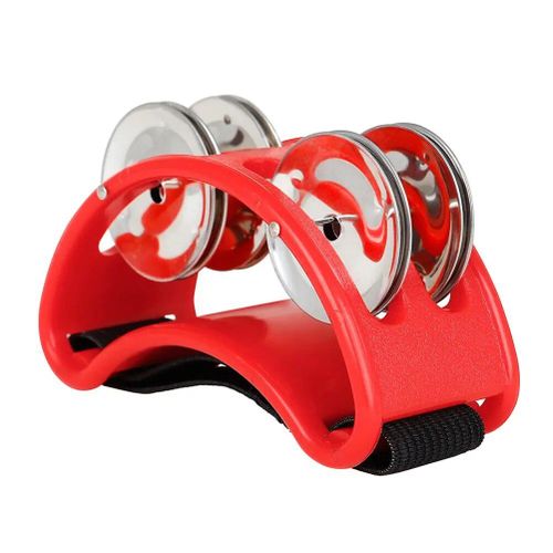 Compagnon De Batterie Jingle Accessoire Persch Instruments,Main,Pied,Davtransistors,Tambourin,Tambour,Instrument De Musique - Type Red