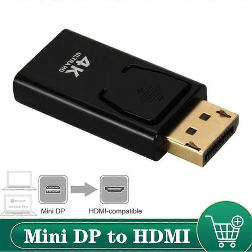 Compatible 4K pour adaptateur d'interface multimdia DisplayPort vers haute dfinition Compatible pour DP mle vers interface multimdia haute dfinition femelle Co