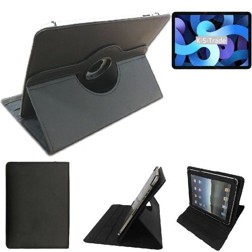 Compatible Avec Apple Ipad Air (2020) Wi-Fi Housse De Protection 360 Rotatif tui Flip Style Coque Ultra Slim Noir 1x - K-S-Trade