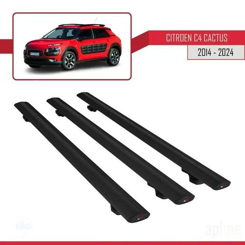 Barres De Toit - Citron - C4 Cactus 2014 - Basic Modle - 3 Pices - Noir - Aluminium
