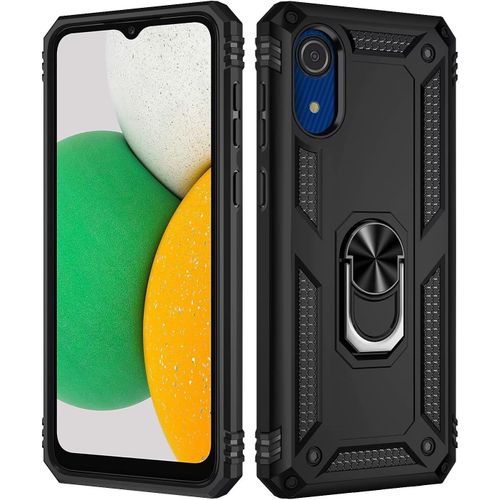 Compatible Avec Coque Samsung Galaxy A03 Core Avec Aimant Anneau Support, 360Double Couche Renforce Dfense Bumper Antichoc Armure Housse Etui Avec Protection cran-Noir