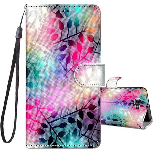 Compatible Avec Coque Samsung Galaxy A5 2016, Housse En Cuir Pu Etui  Rabat Clapet Portefeuille De Protection Avec Motif, Porte Carte Et Magntique Coque Silicone Antichoc, Feuilles Colores