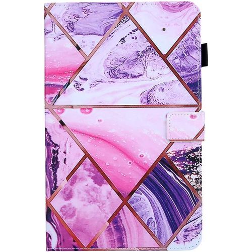 Compatible Avec Coque Tablette Samsung Galaxy Tab A 8 2019 T290/T295 Diamant Rose Violet Motif Etui A Rabat En Cuir Pu Avec Porte Carte Support Fonction Clapet Antichoc Housse De Protection