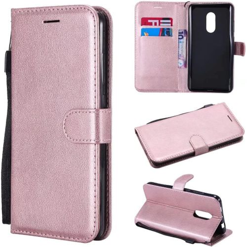 Compatible Avec Coque Xiaomi Redmi Note 4x, Flip Rabat Cuir Portefeuille Housse Avec Fentes Pour Cartes, Magnetique Fonction Stand Etui A Rabat Or Rose & 2x Verre Trempe