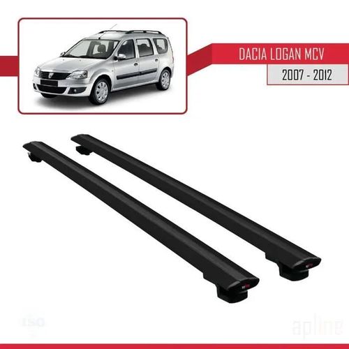 Barres De Toit - Dacia - Logan Mcv 2007-2012 - Basic Modle - Aluminium - Noir