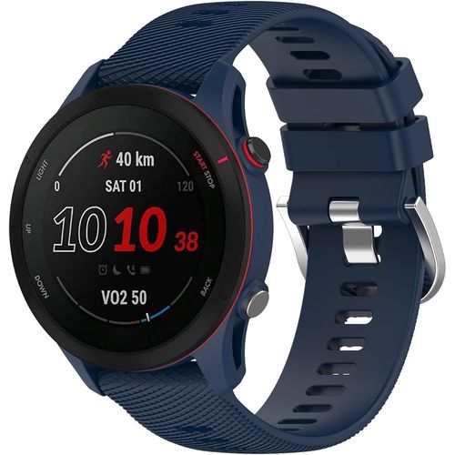 Compatible Avec Garmin Forerunner 255s Bracelets,18mm Libration Rapide Silicone Souple Fermoir En Acier Inoxydable Remplacement Bracelet Pour Garmin Forerunner 255s/Venu 2s,Bleu N[Dai6282627]