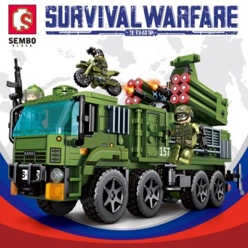 Compatible Avec Les Blocs De Construction Lego Small Particle Assembling Puzzle Survival War Armored Vehicle Raptor Fighter Toy, Senbao 207202 Armor S1