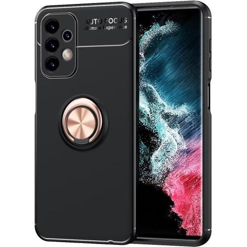 Compatible Avec Xiaomi Civi 2 Coque, 360 Degres Protection Bumper + Verre Tremp, Coque Avec Anneau Support Cover Skin Cases Housse Etui Protector-Or Noir