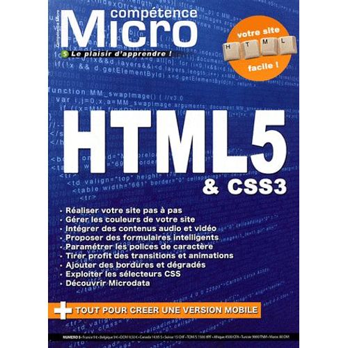 Comptence Micro N 5 - Hlml5 & Css3   de David Bosman  Format Broch 