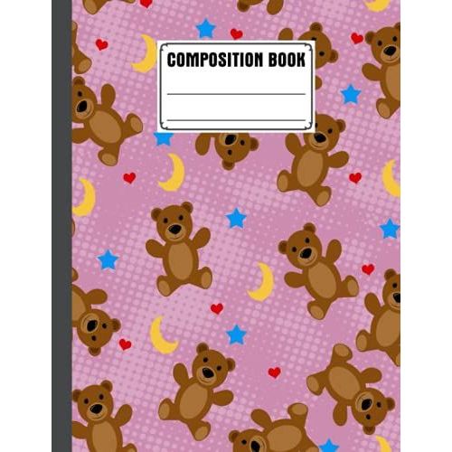 Composition Notebook: Composition Notebook Teddy Bears Cover Wide Ruled Paper Notebook Journal For Students, Teachers, Staff | Size 8.5
