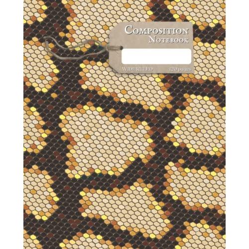 Composition Notebook: Snake Skin Python Cover. Wide-Ruled, 7.5 X 9.25, 120 Pages, For Kids, Teens, And Adults   de Griffin, Ian Gabriel  Format Broch 