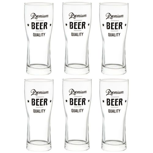 Composition Verres  Bire (X6) Et Support En Bois D'eucalyptus