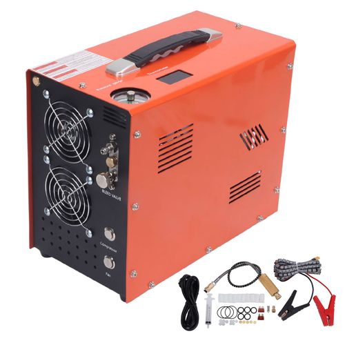 Compresseur D'air Pcp Double Cylindre 30mpa, Moteur En Cuivre Pur, Pompe Haute Pression 4500psi, Compresseur D'air éLectrique, Prise Ue 220v