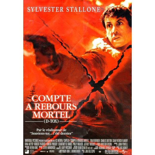 Compte  Rebours Mortel -D-Tox -Vritable Affiche De Cinma Plie- Format 120x160 Cm- De Jim Gillespie Avec Sylvester Stallone, Charles S. Dutton, Tom Berenger, Kris Kristofferson, Robert Patrick-2001