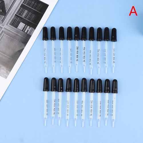 Comptegouttes à tête en caoutchouc, 20 pièces, Pipette graduée, bouteille de paille en