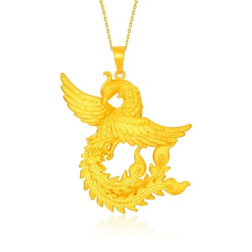 Comptoirs De Boutique En Or Pendentif En Or Plaqu Or 3d Ailes Dores Collier De Phnix Dor Volant Luan Danseur De Phnix Volant Lvn4385