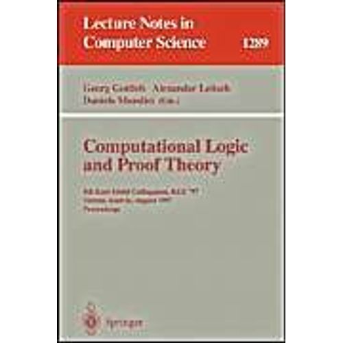 Computational Logic And Proof Theory   de Collectif  Format Broch 