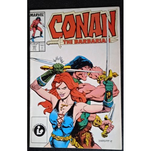 Conan #197 ( V.O. Marvel 1987 ) *** Co-Starring Red Sonja ** James C. Owsley & Val Semeiks   