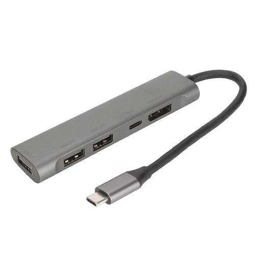 Concentrateur USB C Adaptateur USB C vers DisplayPort Type C vers DisplayPort USB2.0 Hub Station daccueil 5 en 1 USB C Hub