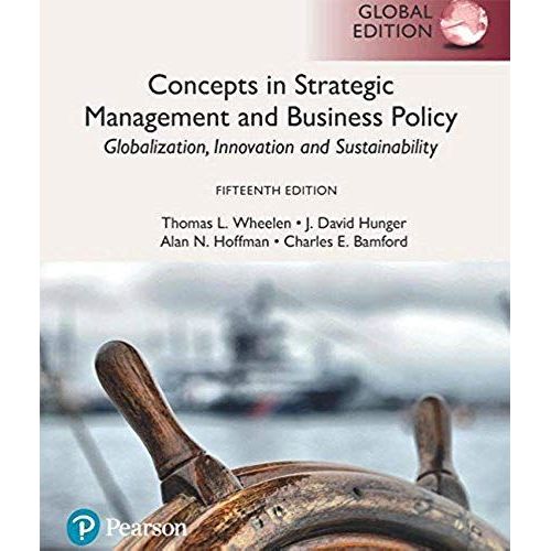 Concepts In Strategic Management And Business Policy: Globalization, Innovation And Sustainability, Global Edition    Format Broch 