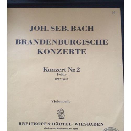 Concerto Brandebourgeois N 2 Fdur Bwv Partition Violoncelle