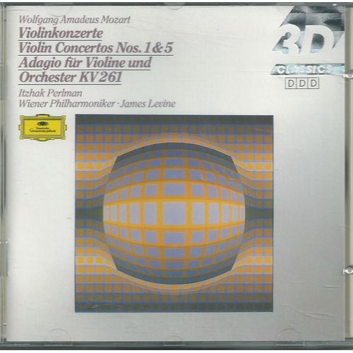 Concerto Pour Violon Et Orchestre N 1 En Si Bmol Majeur K 207 N 5 En La Majeur K 219 Adagio Pour Violon Et Orchestre En Mi Majeur K 261 Par Itzhak Perlman Violon Wiener Philharmoniker James Levine - Wolfgang Amadeus Mozart 1756-1791 Oeuvres Pour Violon Et Orchestre