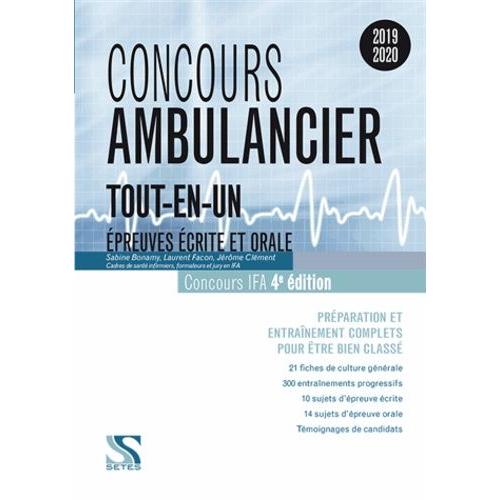 Concours Ambulancier - Epreuves crite Et Orale   de Facon Laurent  Format Beau livre 
