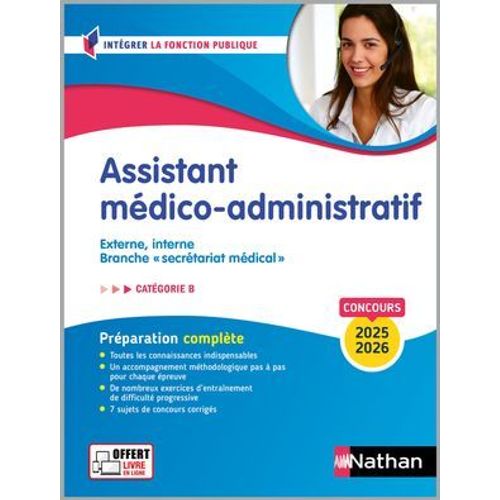 Assistant Mdico-Administratif - Catgorie B - Prparation Complte - Concours 2025/2026 - Epub  