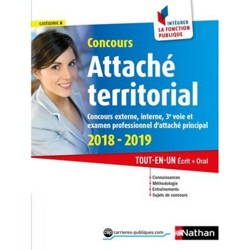 Concours Attach Territorial - Catgorie A - Intgrer La Fonction Publique - 2018-2019  