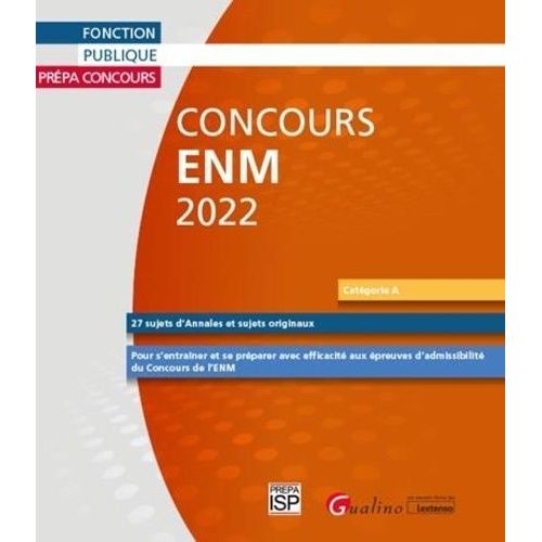 Concours Enm - La Prparation Au Concours D'accs  L'enm    Format Beau livre 