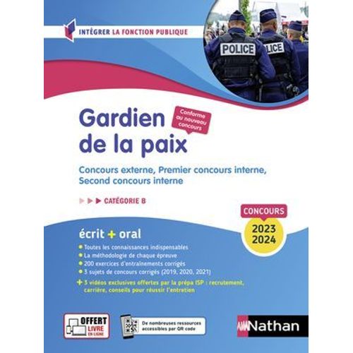 Concours Gardien De La Paix - Catgorie B (Intgrer La Fonction Publique) 2022/2023 Livre En Ligne  