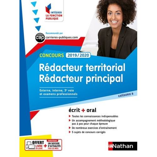 Concours Rdacteur Territorial Et Rdacteur Principal Catgorie B - Concours Externe, Interne Et 3e Voie, Examens Professionnels    Format Non Precis 