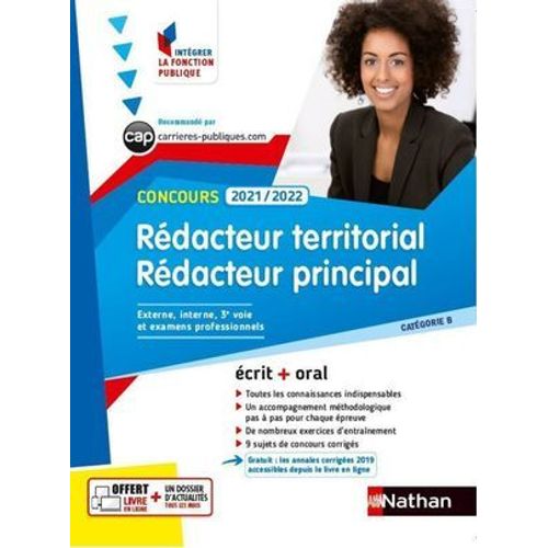 Concours Rdacteur Territorial Et Rdacteur Principal - Catgorie B (Ifp) E-Pub 2021  