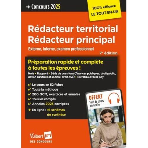 Concours Rdacteur Territorial Et Rdacteur Principal - Catgorie B - Prparation Rapide Et Complte  Toutes Les preuves  