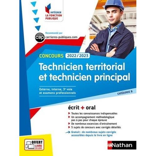 Concours Technicien Territorial Et Technicien Principal Externe, Interne Et 3e Voie, Examens Professionnels   de Bertrand Serge  Format Beau livre 