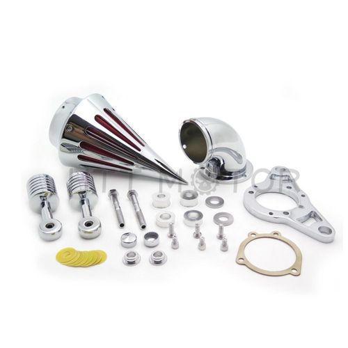 Cne-Un-Petit-Cd - Filtre De Filtre  Air Pour Harley Davidson Softail Fat Boy Dyna Street Bob Wide Glide, Chrome/Noir, Livraison Gratuite, 2001-09