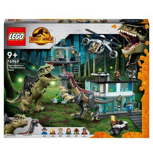 Lego Jurassic World - L'attaque Du Giganotosaurus Et Du Therizinosaurus
