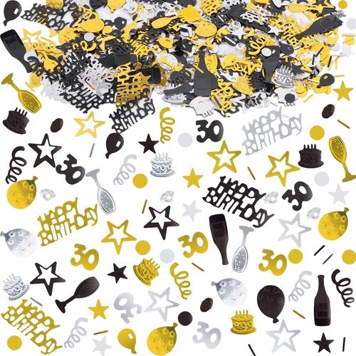 Confettis 30e Anniversaire Or Rose Décoration De Table 30 Ans