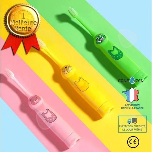 Confo Brosse  Dents lectrique Pour Enfants Vibration Sonique Non Rechargeable De Bande Dessine Bb  Dents Automatique Petit