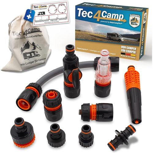 Connect-30 Kit De Filtre  Eau Pour Camping-Car-Embout De Remplissage D'Eau Pour Caravane-Accessoires Pour Bouchon De Rservoir-Raccord De Tuyau Compatible Avec Gardena (Kit De