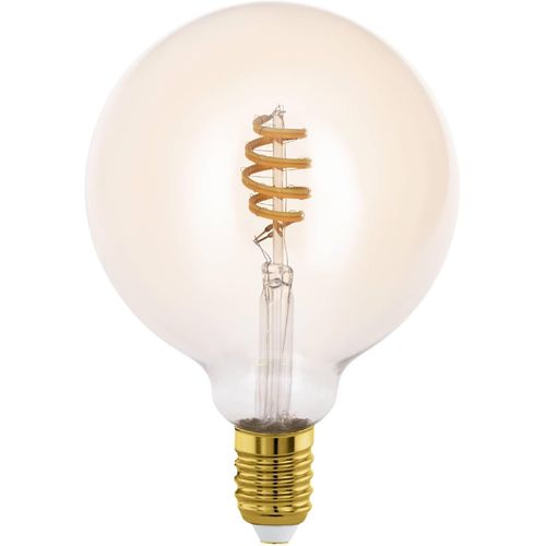 Connect.Z Ampoule Led E27 Connecte, G125, Zigbee, Contrlable Par Appli Et Commande Vocale, Dimmable, Blanc Chaud - Froid, 360 Lumens, 5 Watts, Ambr, Design Vintage[Amp747953]