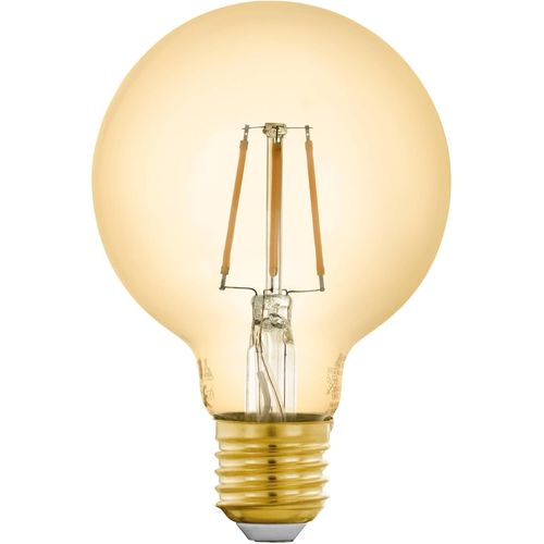 Connect.Z Ampoule Led E27 Connecte, G80, Zigbee, Contrlable Par Appli Et Commande Vocale, Dimmable, Blanc Chaud, 500 Lumens, 5 Watts, Ambr, Design Vintage[Amp742306]