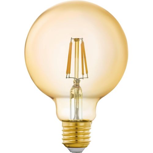 Connect.Z Ampoule Led E27 Connecte, G95, Zigbee, Contrlable Par Appli Et Commande Vocale, Dimmable, Blanc Chaud, 500 Lumens, 5,5 Watts, Ambr, Design Vintage[Amp742304]